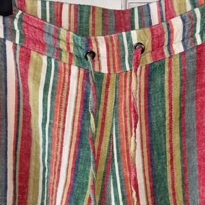 For Cynthia Multicolor Vertical Stripe Straight-Leg Pants